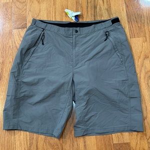 Quest Men’s Biking Cycling Shorts with Removable Pads Size XL Gray Cargo Pocket